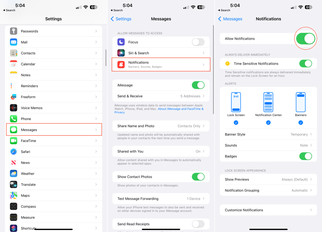 Cum să dezactivați notificările text pe iPhone - Dezactivați notificările
