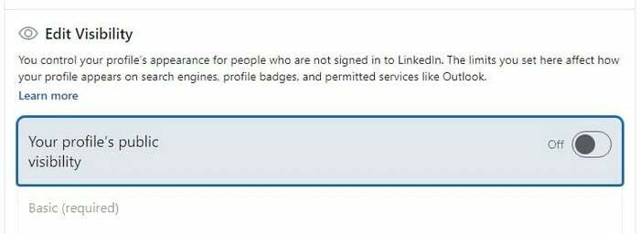 Hacer que la cuenta de LinkedIn sea privada