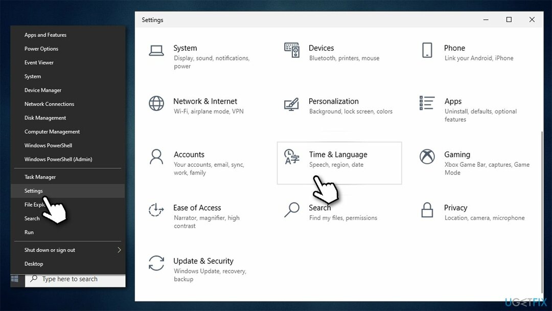 Ir a la configuración de Windows