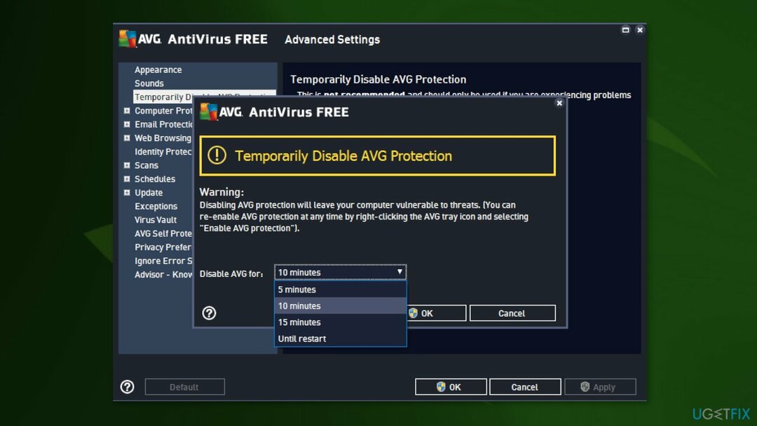 Deaktiver Antivirus