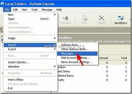 Outlook-Express-Nachrichten importieren
