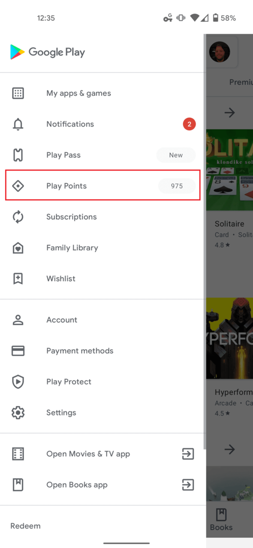 Google Play Points 2:n käyttäminen