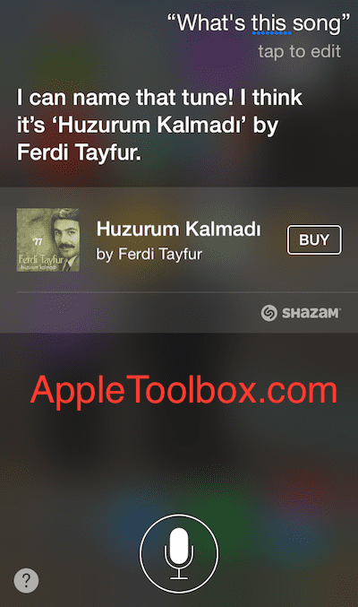Siri identifica una canción turca
