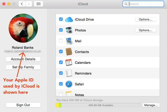 OS X Yosemite – Apple ID
