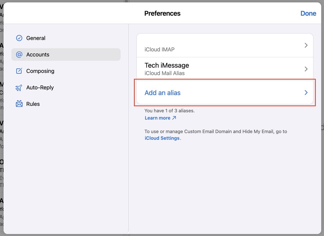 Kako koristiti alias e-pošte za iCloud Mail na webu - 1