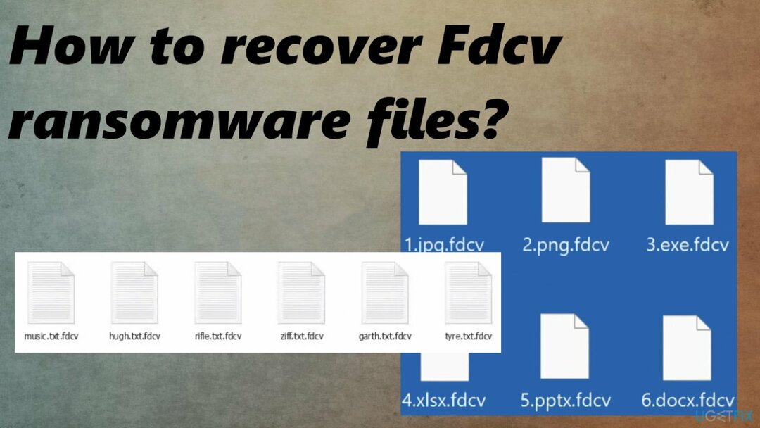 Obnova souborů ransomware Fdcv
