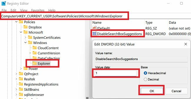 DisableSearchBoxSuggestions-Registry-Editor