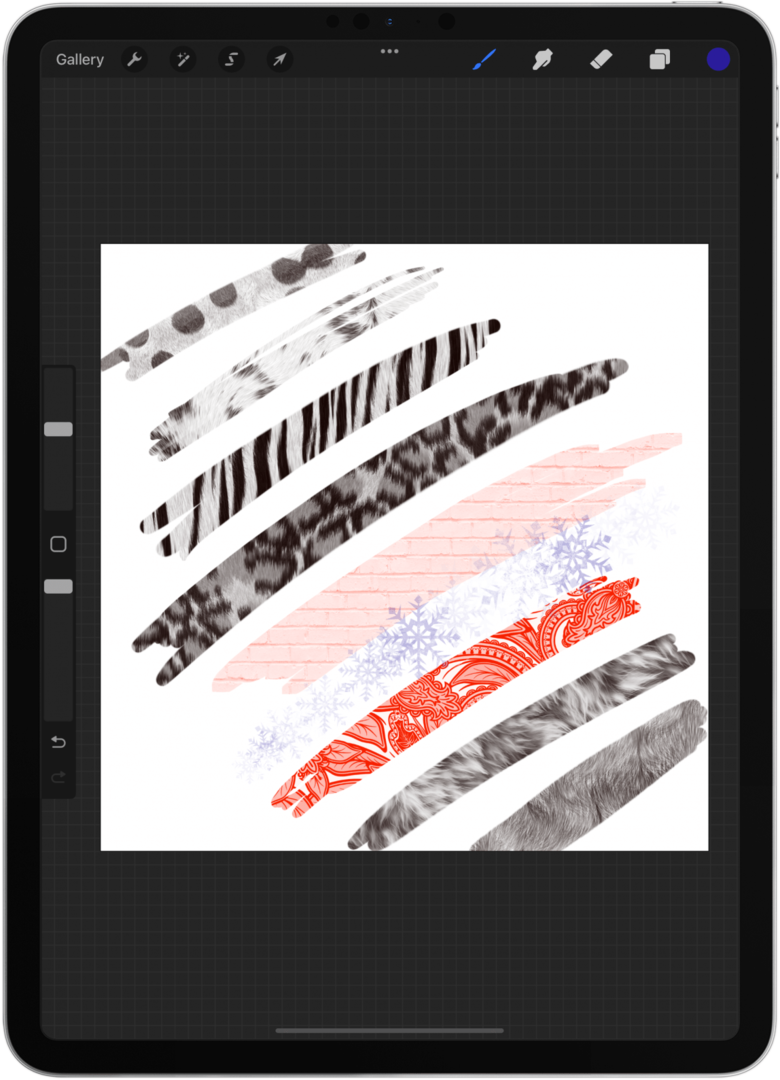 Procreate Brick Brush - esztétikus ecsetek