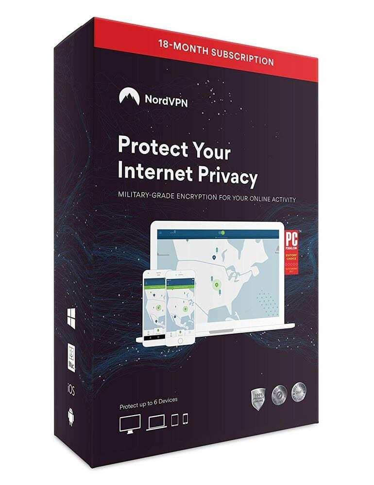 NordVPN Internet-Datenschutz- und Sicherheitssoftware
