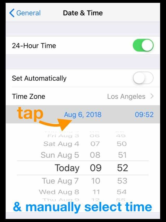 Állítsa be az iPhone dátumát és idejét manuálisan