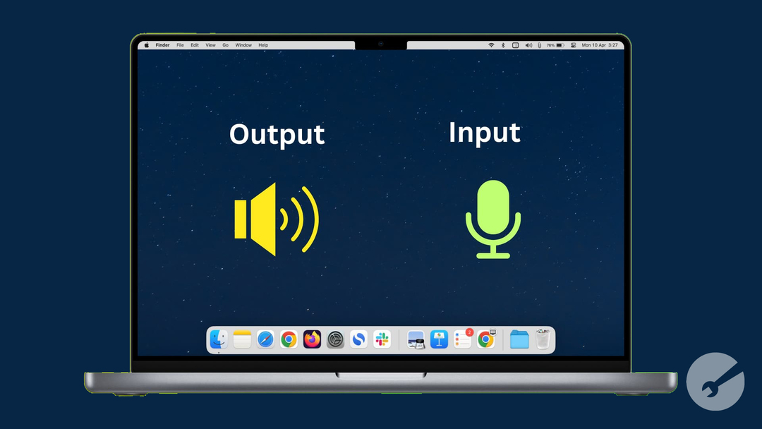 Encabezado de audio de salida de Mac