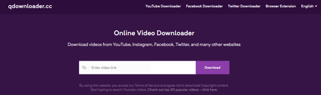 QDownloader (ponto) cc (Ferramenta baseada na Web)