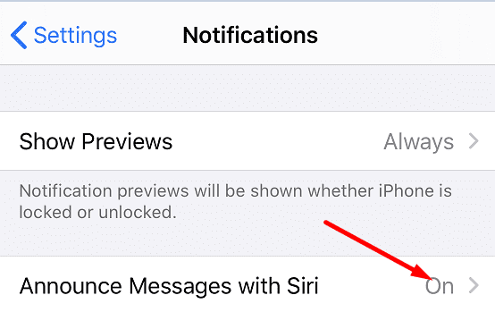 Kondig berichten aan met Siri iphone