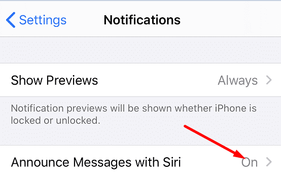 Оголосити повідомлення за допомогою Siri iphone