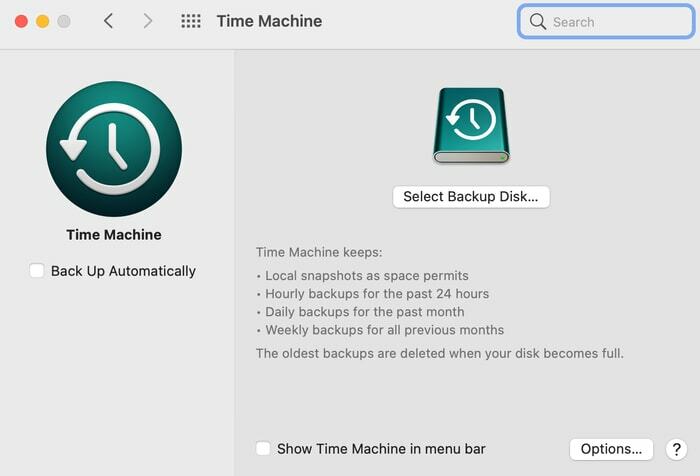 Time Machine Backup-teknik