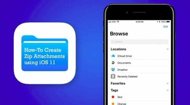 Δημιουργήστε συνημμένα Zip στο iOS 11