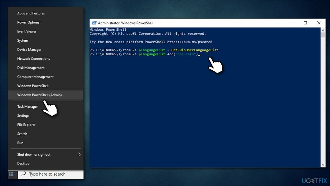 Gunakan perintah PowerShell