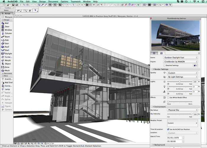 การสร้างแบบจำลอง ArchiCAD - ซอฟต์แวร์เขียนแบบสถาปัตยกรรมฟรี