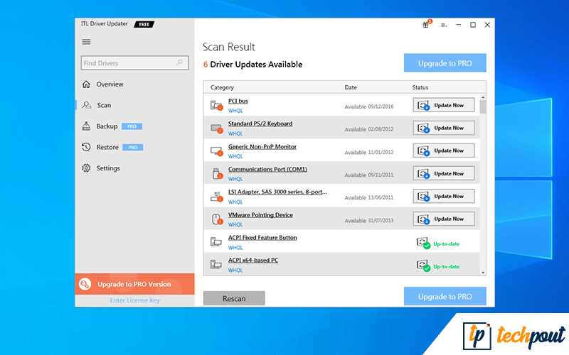 ITL Driver Updater - безкоштовне програмне забезпечення для оновлення драйверів