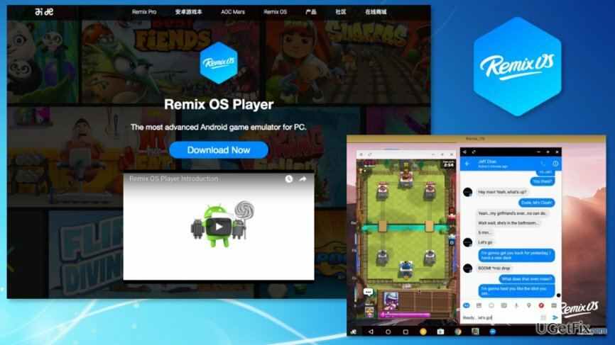 L'image de Remix OS Player