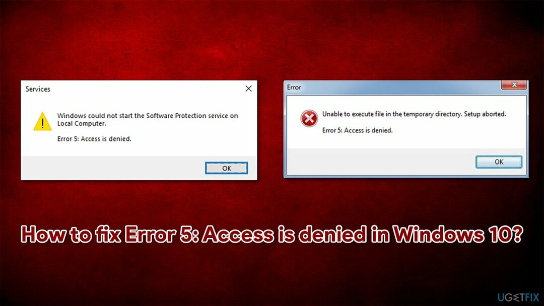 ¿Cómo solucionar el error 5: acceso denegado en Windows 10?