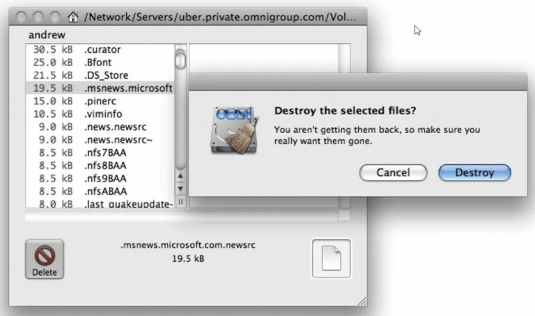 Omni DiskSweeper - Besplatni Mac čistači na tržištu