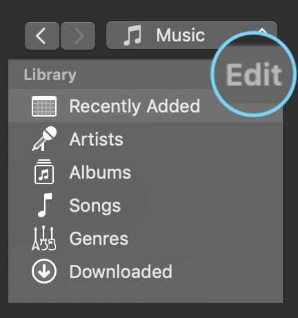 שנה את ספריית iTunes כדי להציג אפשרויות נוספות באמצעות פונקציית העריכה