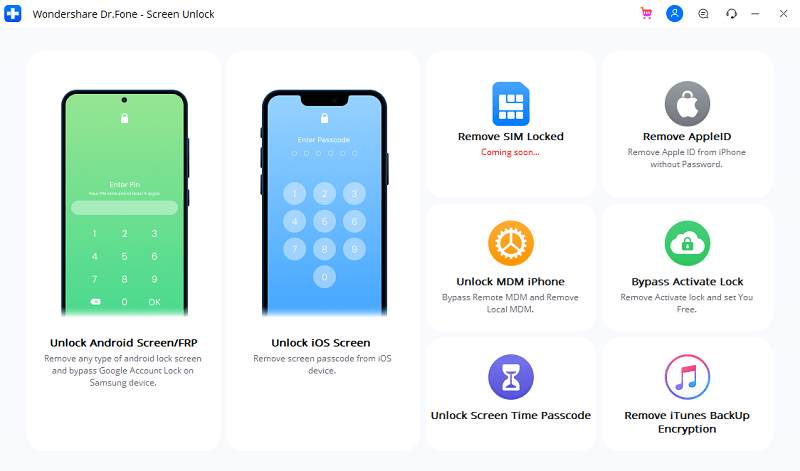 Wondershare Dr. Fone - स्क्रीन अनलॉक