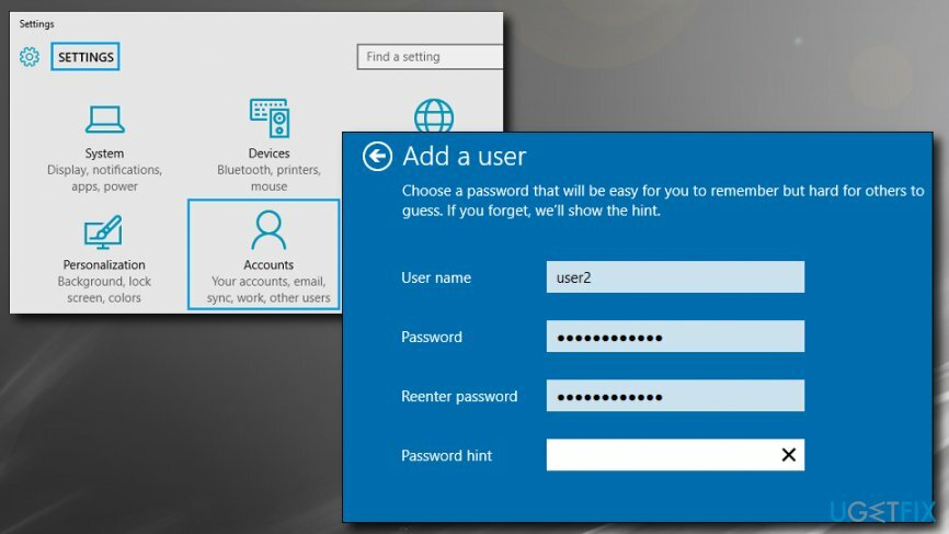 Crea un nuovo account Windows