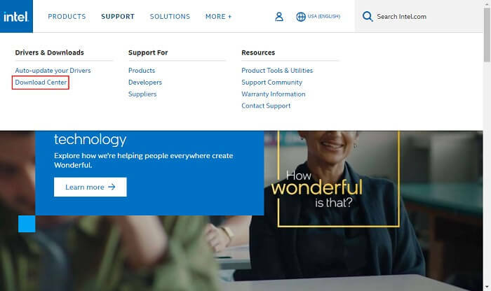 Intel-Downloadcenter