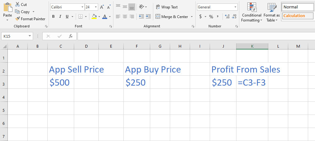 Формула Excel для віднімання відніміть одну комірку з іншої