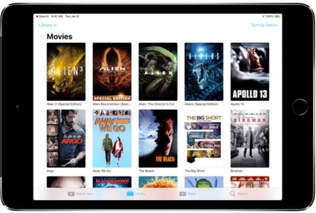 Aplikacija iPad TV Filmi