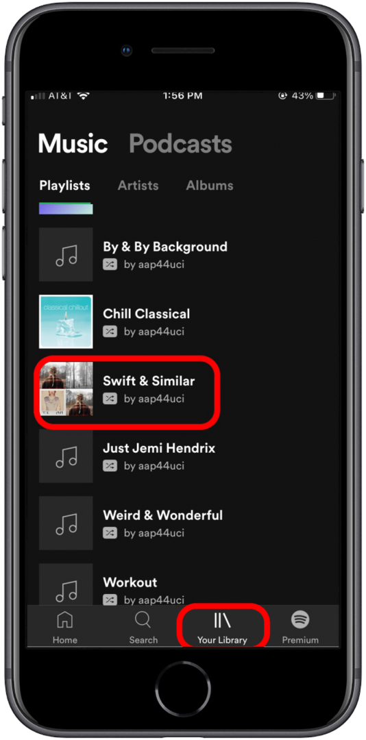 Vælg den Spotify-playliste, du vil slette