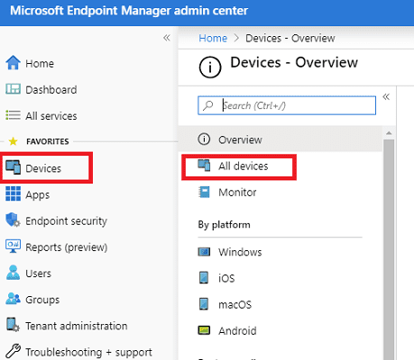 Microsoft-Endpoint-Manager-admin-center