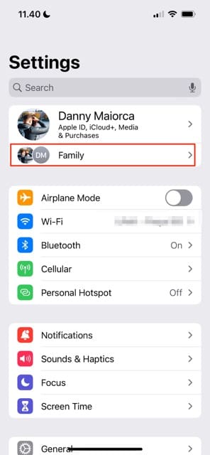 Choisissez vos paramètres de partage familial iOS