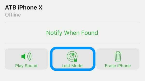 Find My iPhone Lost Mode