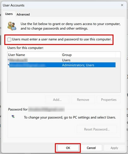 Používatelia musia zadať používateľské meno a heslo Windows 11