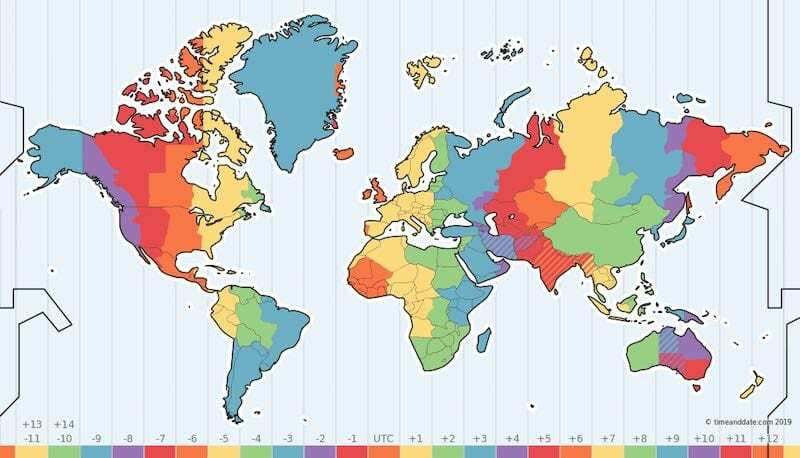 Calendario de zonas horarias