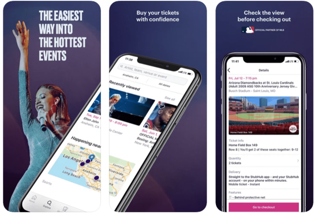stubhub event billetter app