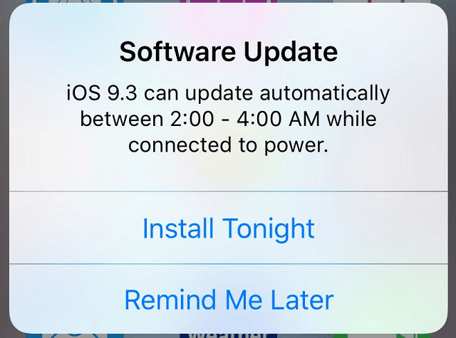 atualização de software ios-93