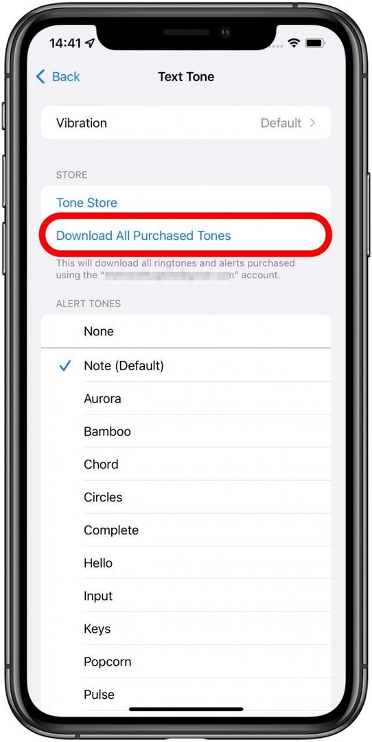 Ďalej klepnite na Stiahnuť všetky zakúpené tóny.