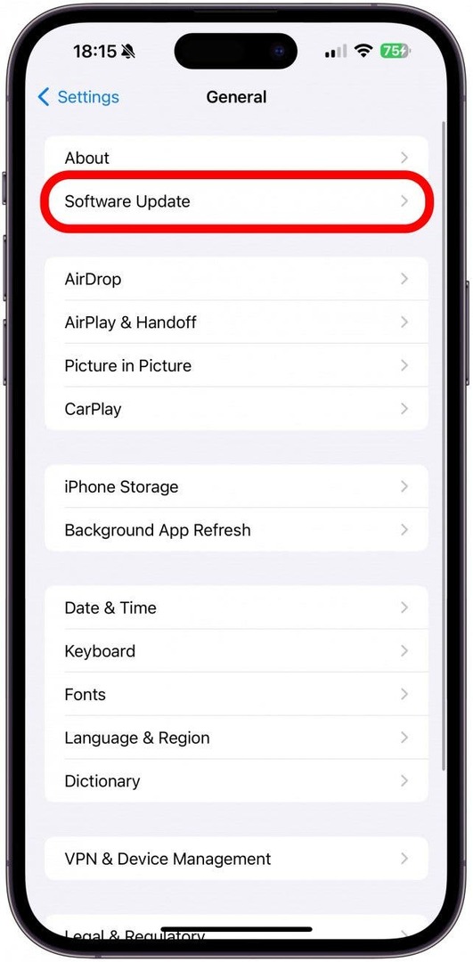 Торкніться Оновлення програмного забезпечення та оновіть свій iPhone, якщо доступне оновлення.