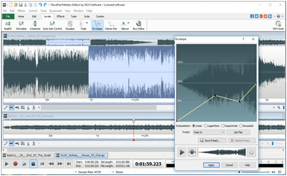 WavePad - професійне програмне забезпечення для редагування аудіо