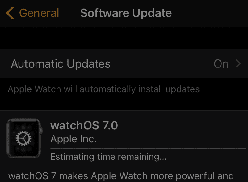 Apple Watch atnaujinimas iphone