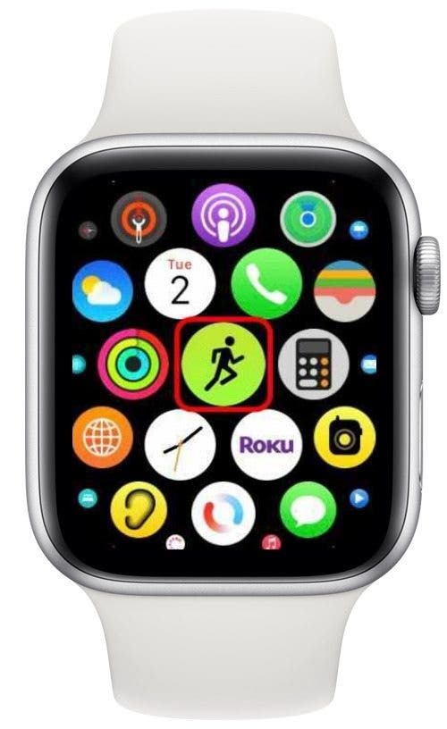 Abra o aplicativo Workout no seu Apple Watch