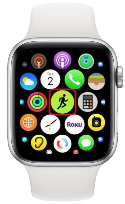 Otevřete aplikaci Cvičení na Apple Watch