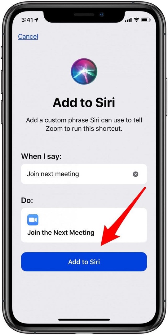 ズームするsiriショートカットを追加