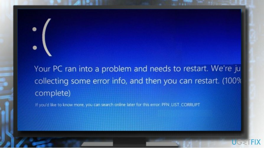 Corrección BSOD PFN_LIST_CORRUPT