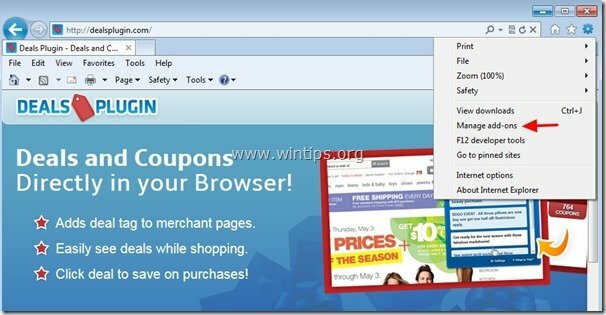 eliminar ofertas plugin internet explorer