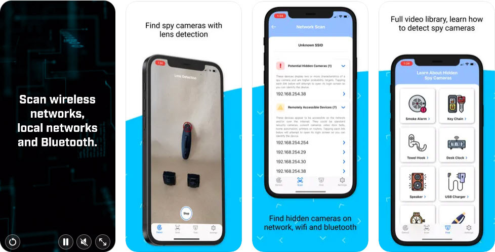 Одно из лучших приложений для обнаружения скрытых камер — Hidden Camera Detector.